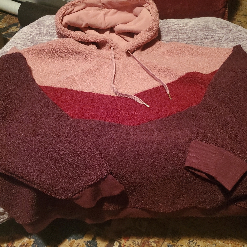 Sherpa Color Block Hoodie